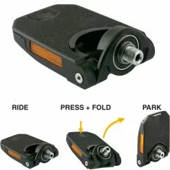 By Schulz By.Schulz Pedale, 9/16" Z.1 Z-Line Urban - Faltpedale Format: 100x100mm Reflektor Schwarz-sand