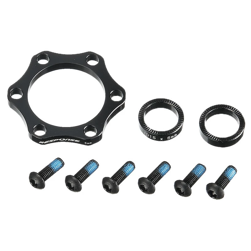 Response Bremsscheiben Adapter, BOOST Alu 6061, OD20mm ID15mm 5mm 2Stk + 5mm Disc Spacer Black 1 Response Bremsscheiben Adapter, BOOST Alu 6061, OD20mm ID15mm 5mm 2Stk + 5mm Disc Spacer Black