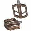 Response Flat Pedale MTB, 9/16&quot; 7mm Lager Gedichtet, Brown AL6061 24 Pin Format: 94x95mm