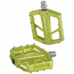 Response Flat Pedale MTB, 9/16" 7mm Lager Gedichtet, Green AL6061 24 Pin Format: 94x95mm