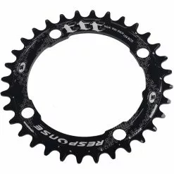 Response Kettenblatt, BCD104 T36 Alu 7075 CNC 10/11/12 Speed - Thick Thin Thick Black