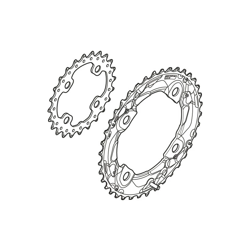 Shimano SLX/Deore 17 Kettenblatt 24 Zähne, Y-1NA 24000 FC-M675/615, 24/38 Schwarz 1 Shimano SLX/Deore 17 Kettenblatt 24 Zähne, Y-1NA 24000 FC-M675/615, 24/38 Schwarz