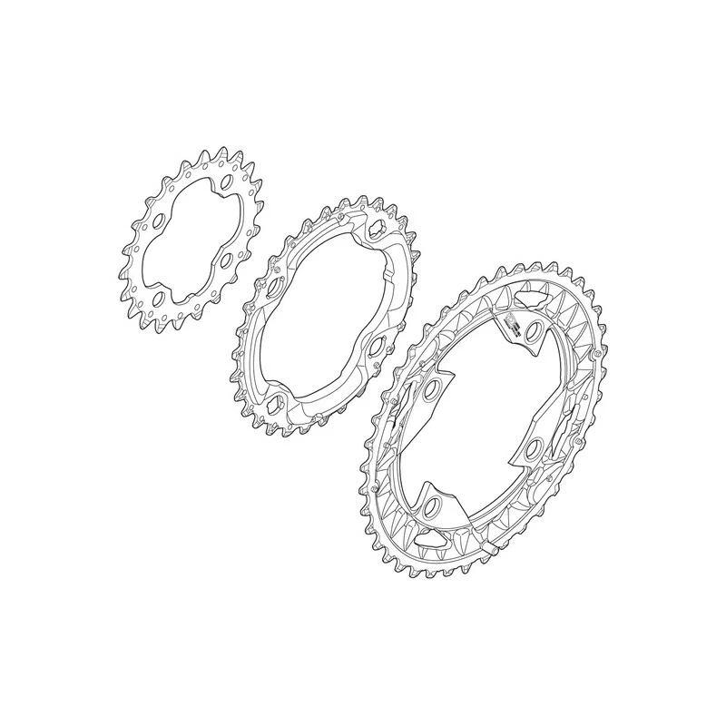 Shimano SLX/Deore 17 Kettenblatt 30 Zähne, Y-1NW 98010, FC-M672/612 Schwarz 1 Shimano SLX/Deore 17 Kettenblatt 30 Zähne, Y-1NW 98010, FC-M672/612 Schwarz