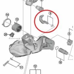 Shimano Wechselhebel-Einheit + Befestigungsplatte RD-M8050