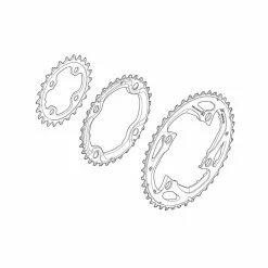 Shimano XT 15 Kettenblatt 24 Zähne, Y-1MM 24000 FC-M780 Silber
