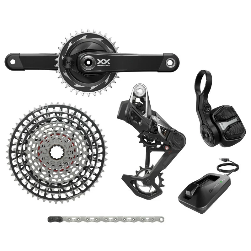 SRAM XX SL Eagle T-Type Powermeter Groupset 170 34Z, RD, Controller, Kette, Kassette 1 SRAM XX SL Eagle T-Type Powermeter Groupset 170 34Z, RD, Controller, Kette, Kassette