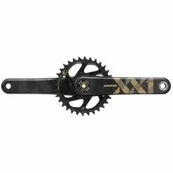 SRAM XX1 EAGLE 20 DUB 1x12 X-Sync Kurbelgarnitur Carbon 170mm, Boost 148, 34Z, DUB, Ohne Tretlager, Schwarz-gold