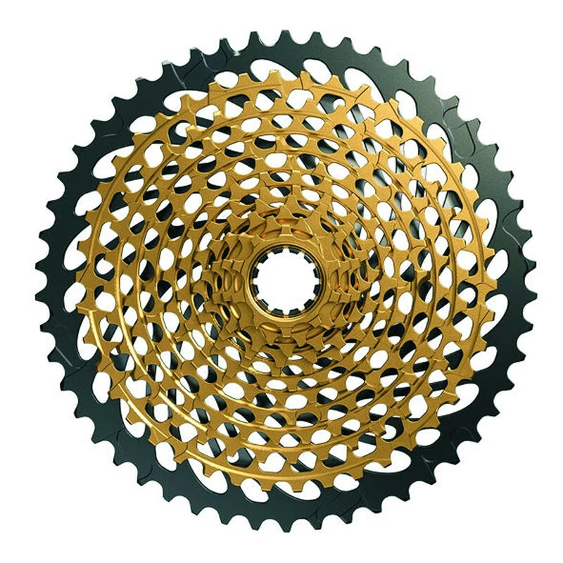 SRAM XX1 EAGLE Kassette XG-1299 10-50 XD, Schwarz-gold, 12-fach 1 SRAM XX1 EAGLE Kassette XG-1299 10-50 XD, Schwarz-gold, 12-fach